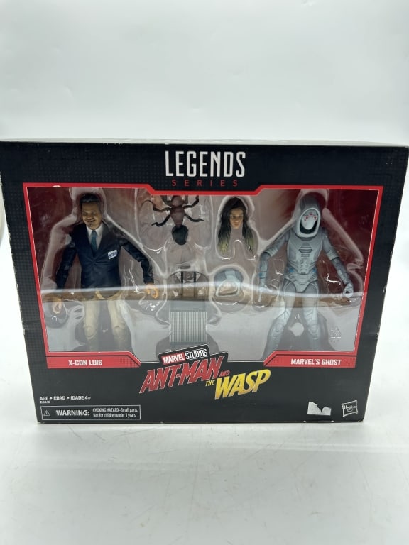MARVEL LEGENDS ANT-MAN & WASP GHOST FIGURE SET: For ALTERNATE shipping quote or LOCAL PICK-UP DETAILS, please visit dejavuauctionshipping.com MARVEL LEGENDS ANT-MAN AND THE WASP X-CON LUIS AND MARVEL'S GHOST ACTION FIGURE SET Official Marvel Legend