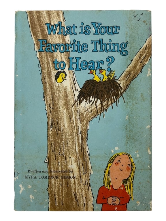 70S WHAT IS YOUR FAVORITE THING MYRA GIBSON BOOK: For ALTERNATE shipping quote or LOCAL PICK-UP DETAILS, please visit dejavuauctionshipping.com VINTAGE WHAT IS YOUR FAVORITE THING TO HEAR CHILDREN’S BOOK BY MYRA TOMBACH GIBSON Vintage children’s