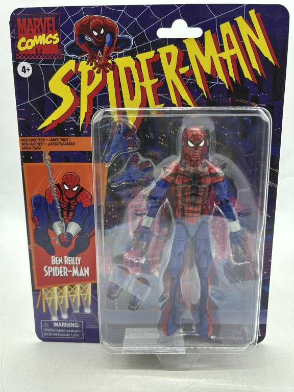 MARVEL COMICS SPIDERMAN BEN REILLY ACTION FIGURE: For ALTERNATE shipping quote or LOCAL PICK-UP DETAILS, please visit dejavuauctionshipping.com MARVEL COMICS SPIDER-MAN BEN REILLY ACTION FIGURE WITH WEB-SHOOTERS AND ACCESSORIES Modern Marvel Comics B