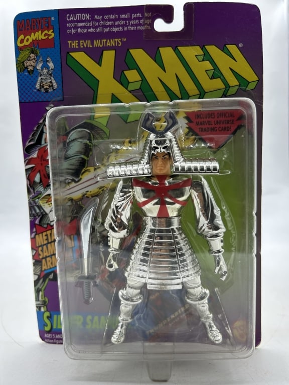 VTG MARVEL COMICS X-MEN SILVER SAMURAI FIGURE: For ALTERNATE shipping quote or LOCAL PICK-UP DETAILS, please visit dejavuauctionshipping.com VINTAGE 1994 TOY BIZ MARVEL COMICS X-MEN SILVER SAMURAI ACTION FIGURE SEALED ON CARD Classic Toy Biz Marve