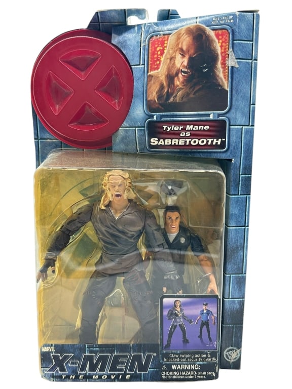 X-MEN THE MOVIE TYLER MANE SABERTOOTH FIGURE: For ALTERNATE shipping quote or LOCAL PICK-UP DETAILS, please visit dejavuauctionshipping.com X-MEN THE MOVIE SABRETOOTH ACTION FIGURE TYLER MANE TOY BIZ 2000 MARVEL COLLECTIBLE Original Marvel X-Men: