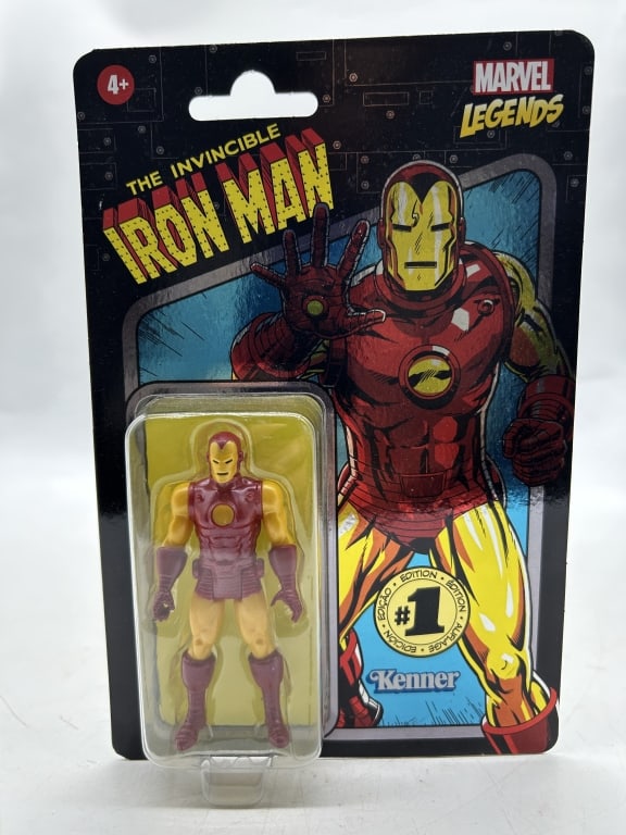 KENNER MARVEL LEGENDS IRON MAN RETRO ACTION FIGURE: For ALTERNATE shipping quote or LOCAL PICK-UP DETAILS, please visit dejavuauctionshipping.com KENNER-STYLE MARVEL LEGENDS THE INVINCIBLE IRON MAN RETRO ACTION FIGURE SEALED ON CARD Official Hasbro Mar