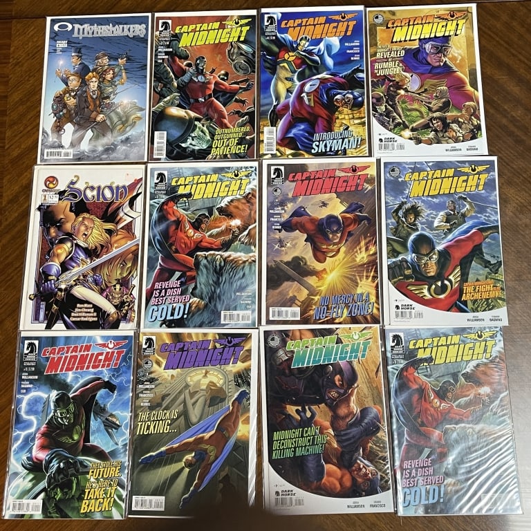 LOT OF 12 CAPTAIN MIDNIGHT & COMIC BOOKS (1 of 2)