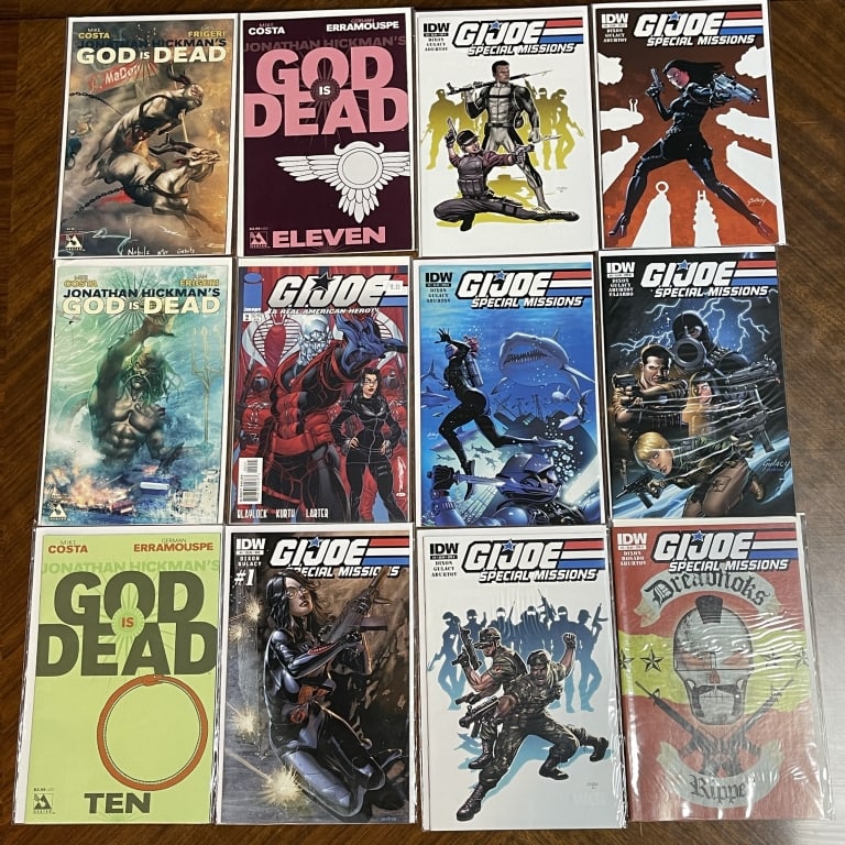 LOT OF 12 GI JOE & GOD IS DEAD COMIC BOOKS (1 of 4)