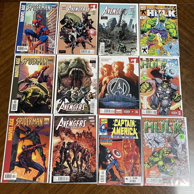 LOT OF 12 MARVEL COMICS SPIDER-MAN AVENGERS HULK (1 of 2)