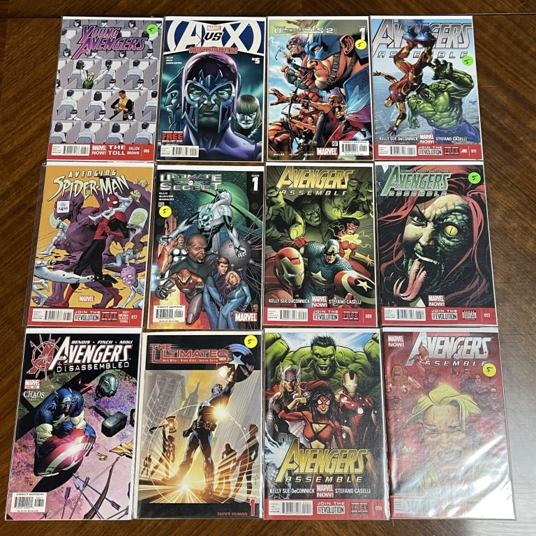 LOT OF 12 AVENGERS & MARVEL COMIC BOOKS (1 of 2)