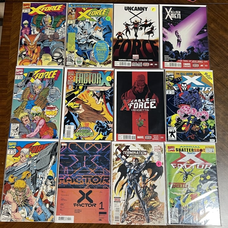 LOT OF 12 X-FORCE & X-FACTOR MARVEL COMICS (1 of 2)