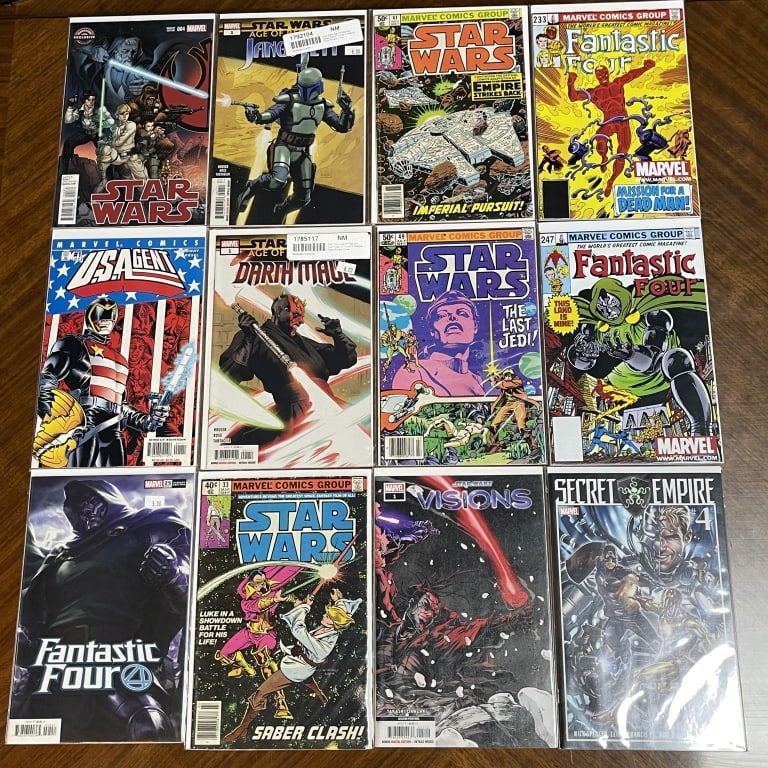LOT OF 12 STAR WARS & MARVEL COMIC BOOKS (1 of 2)