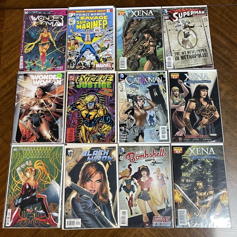 LOT OF 12 WONDER WOMAN & DC COMIC BOOKS (1 of 2)