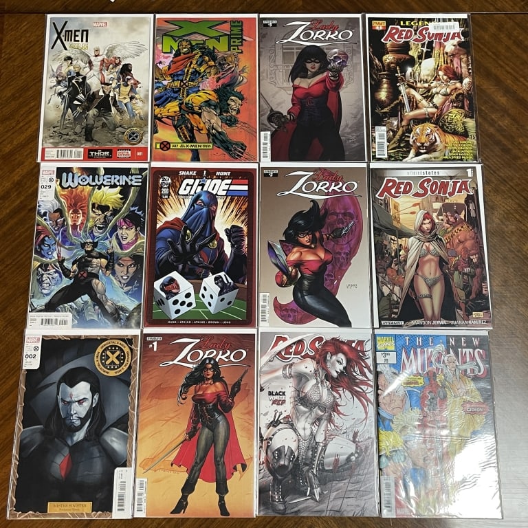 LOT OF 12 COMIC BOOKS X-MEN RED SONJA (1 of 4)