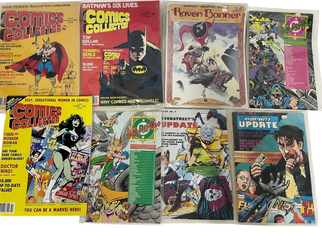 COMICS COLLECTOR & OVERSTREET GUIDE MAGAZINE LOT (1 of 7)