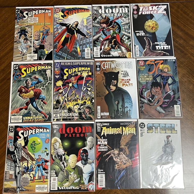 LOT OF 12 DC COMICS SUPERMAN & DOOM PATROL (1 of 2)
