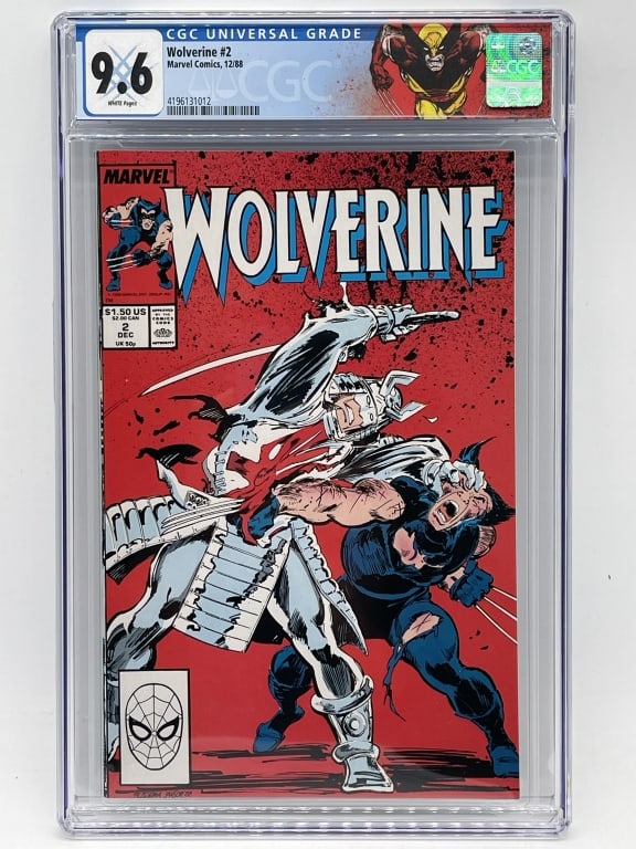 WOLVERINE #2 CGC 9.6 WHITE PAGES 1988 (1 of 4)