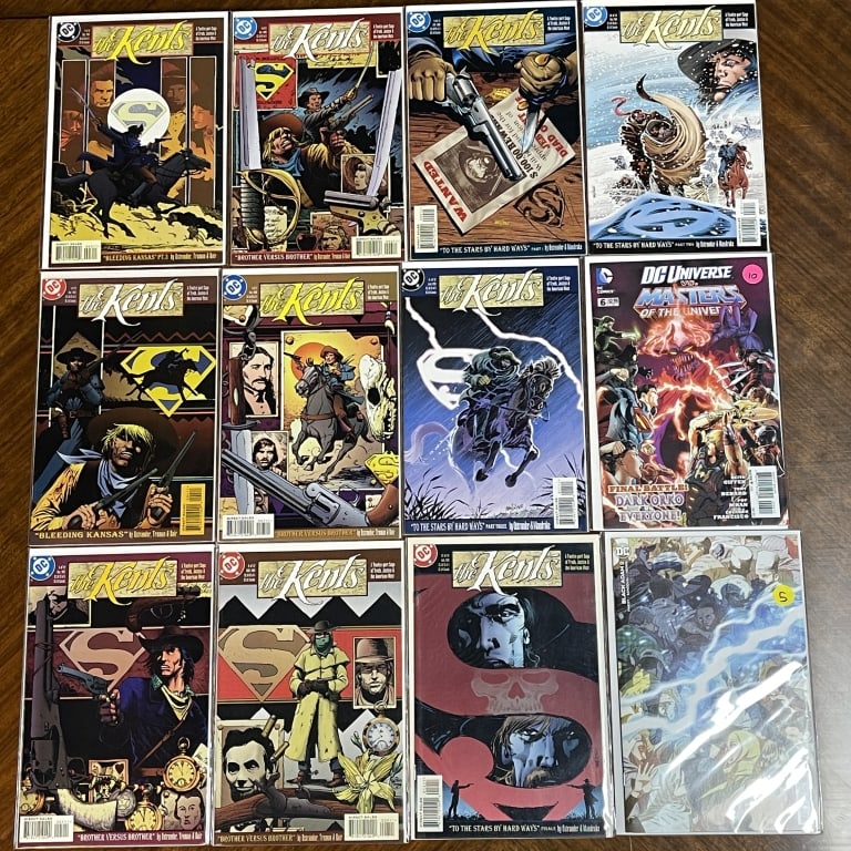 LOT OF 12 THE KENTS & DC COMICS COMIC BOOKS: For ALTERNATE shipping quote or LOCAL PICK-UP DETAILS, please visit dejavuauctionshipping.com LOT OF 12 DC COMICS THE KENTS SUPERMAN SERIES Assorted lot of twelve DC Comics featuring multiple issues f