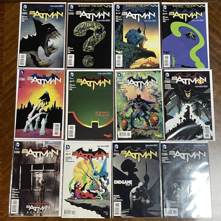 LOT OF 12 DC BATMAN NEW 52 ZERO YEAR & ENDGAME: For ALTERNATE shipping quote or LOCAL PICK-UP DETAILS, please visit dejavuauctionshipping.com LOT OF 12 DC BATMAN NEW 52 ZERO YEAR & ENDGAME RUN High-quality collector lot of twelve DC Comics from *Ba