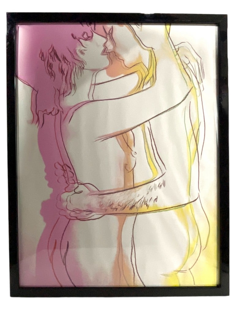 AFTER ANDY WARHOL LOVE PRINT 27": AFTER ANDY WARHOL LOVE PRINT -27" X 21" APPROX TO FRAME -1 OF 2 SIMILAR -VERY GOOD PRE OWNED CONDITION -DP11424 Appointments are required for local pickups. Same-day appointments are not allowed. Loca