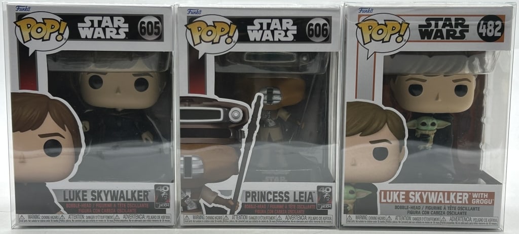 3 FUNKO POP STAR WARS FIGURE LOT - SKYWALKER, LEIA (1 of 3)