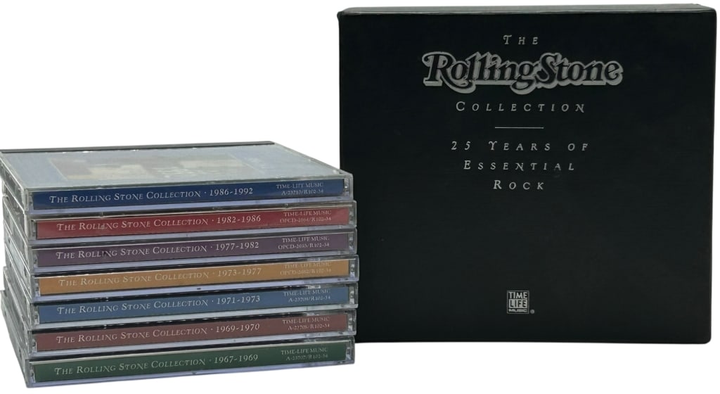 7 CD ROLLING STONE COLLECTION 25 YEARS OF ROCK SET: ROLLING STONE COLLECTION 25 YEARS OF ESSENTIAL ROCK 7 CD SET TIME LIFE Complete Rolling Stone Collection “25 Years of Essential Rock” 7 CD box set produced by Time Life Music, featuring curate