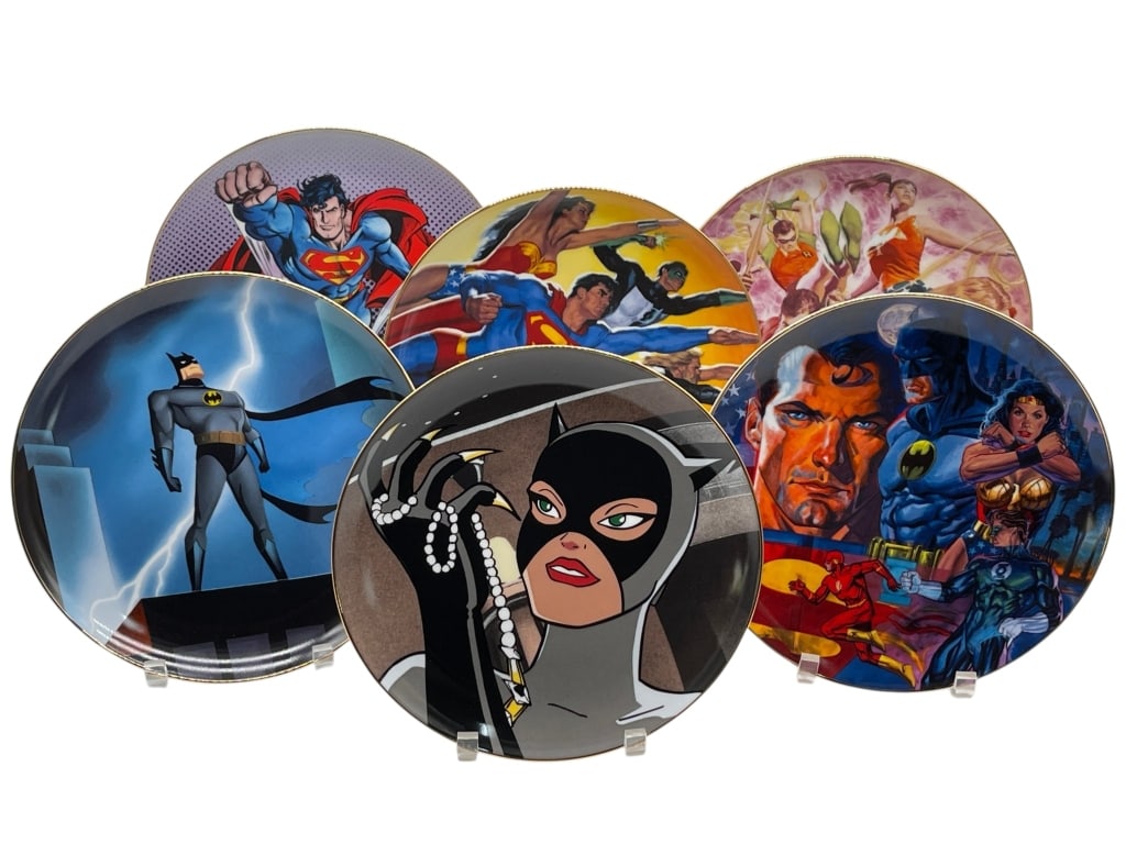 LOT OF 6 DC COMICS LIMITED EDITION PLATES (1 of 16)