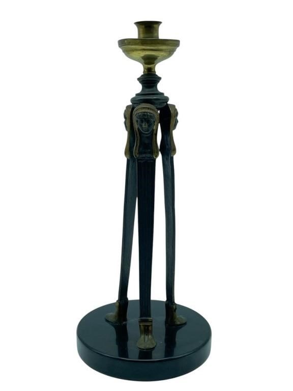 NEOCLASSICAL STYLE BRONZE LADIES CANDLESTICK 14": NEOCLASSICAL STYLE BRONZE LADIES CANDLESTICK 14" Excellent vintage condition! NEOCLASSICAL STYLE BRONZE LADIES CANDLESTICK 14" By bidding on this listing, you understand and agree to be bound by the t