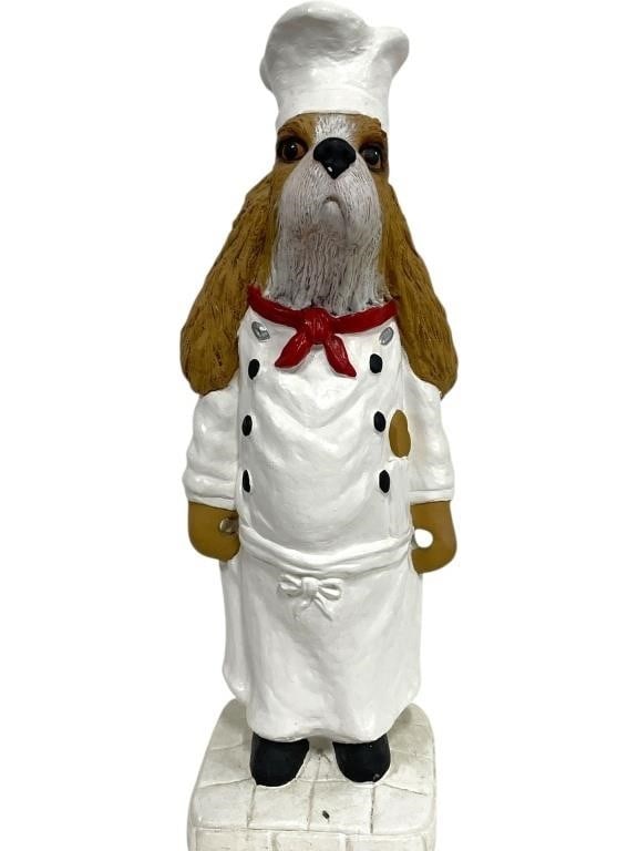 THE CHEF IS A DARN DOG 24" 1993 STAINMASTER STATUE: CHEF DOG FIGURAL STATUE 24" SIGNED ART VERY GOOD CONDITION, and he wants a great home. Has holes in paws for holding tools! msn By bidding on this listing, you understand and agree to be bound by the