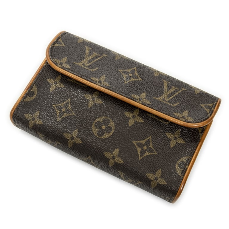 LOUIS VUITTON FLORENTINE MONOGRAM CANVAS BELT BAG: Louis Vuitton Florentine Brown Monogram Canvas Golden Brass * COLOR: Brown * PRODUCTION CODE: FL1002 (Oct 2002) * INCLUDED: Strap (S size) AB * CONDITION: 17*10.5*4cm * (3cm = 1inch approximately) * L