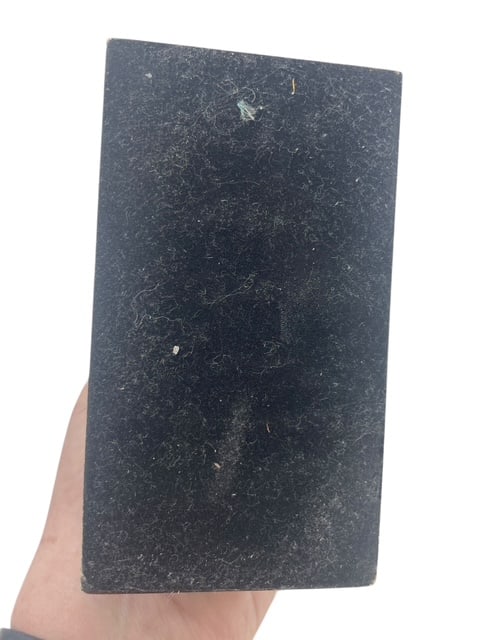 SOLID BRASS BEAR STATUE BLK SLANT TROPHY BASE 8" - 5