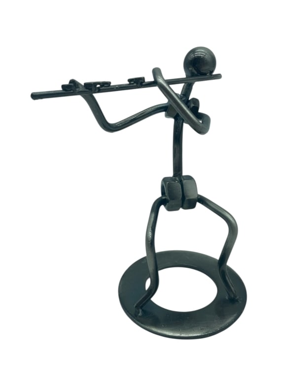 NUTS AND BOLTS ART FLUTE PLAYER MUSICIAN STATUE 5": By bidding on this listing, you understand and agree to be bound by the terms and conditions of DejaVu Auctions. *For ALTERNATE shipping quote or LOCAL PICK-UP DETAILS, please visit dejavuauctionshipp