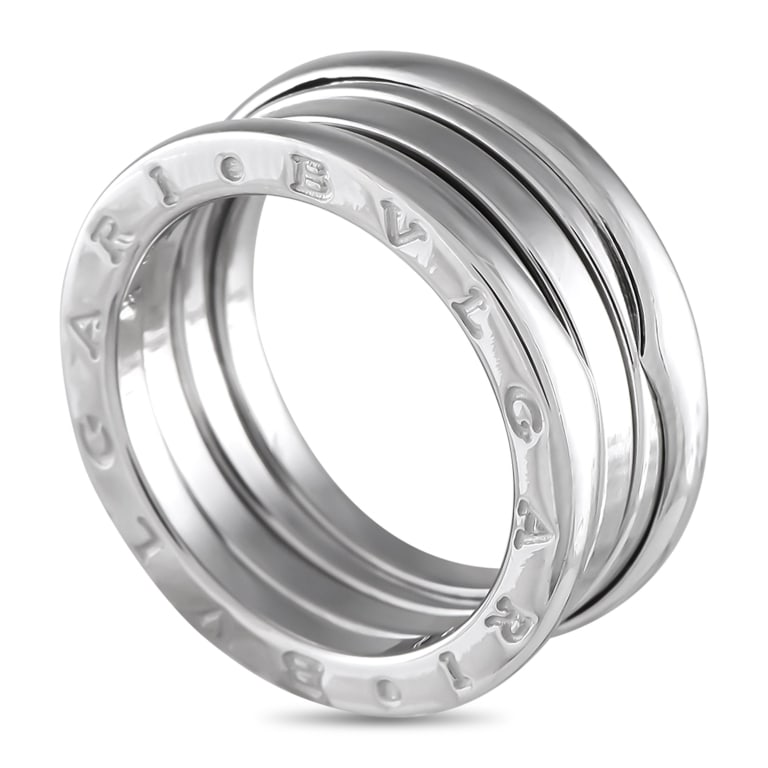 BVLGARI B.ZERO1 18K WHITE GOLD RING 5.5: *SPECIAL SHIPPING on Luxury Jewelry READ BELOW* Clean lines and contemporary minimalism make this Bvlgari B.Zero1 ring an iconic piece that will accompany you anywhere. Crafted from 18K White Gold,