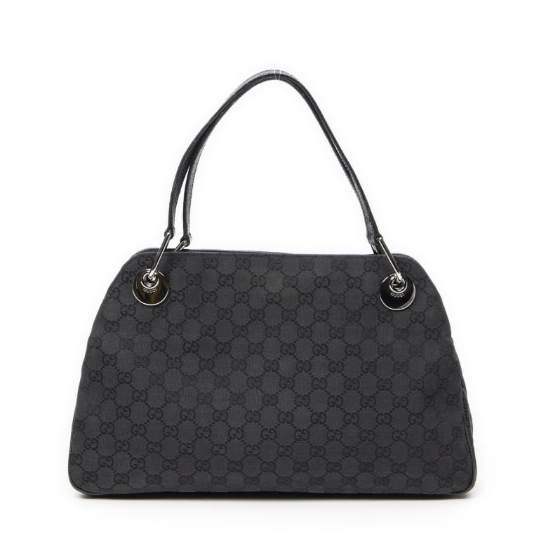 GUCCI MEDIUM ECLIPSE TOTE BLACK MONOGRAM BAG - 2
