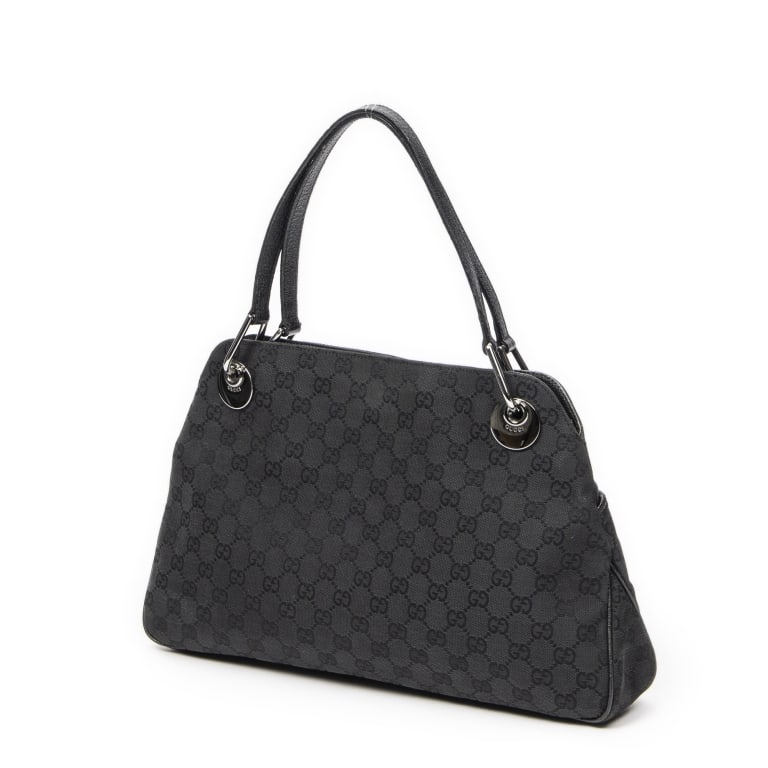 GUCCI MEDIUM ECLIPSE TOTE BLACK MONOGRAM BAG - 8