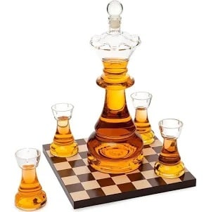 NEW IN BOX! CHESS SET DECANTER SET (1 of 2)