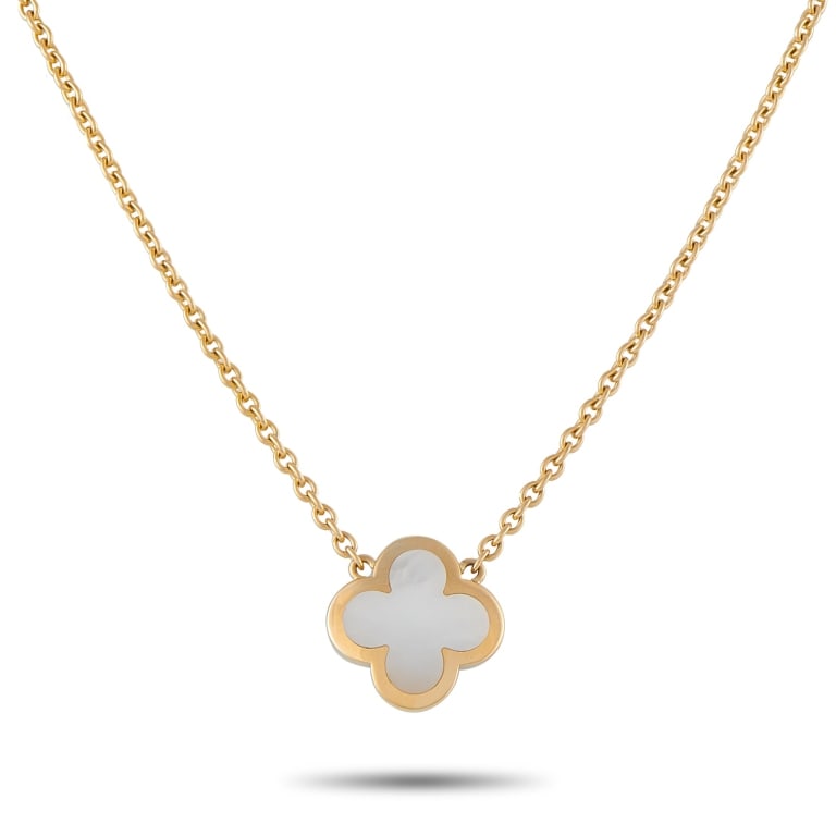 VAN CLEEF ARPELS PURE ALHAMBRA 18K MOP NECKLACE (1 of 6)