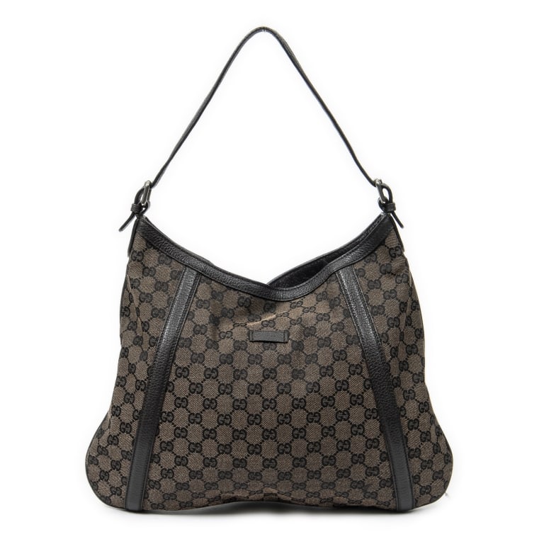 GUCCI LARGE GG SHOULDER HOBO BROWN MONOGRAM BAG: Gucci Large GG Shoulder Hobo Brown Monogrammed Canvas Silver * COLOR: Brown * PRODUCTION CODE: 282534-498879 * INCLUDED: None A * CONDITION: 41*29*4cm * (3cm = 1inch approximately) * Luxury