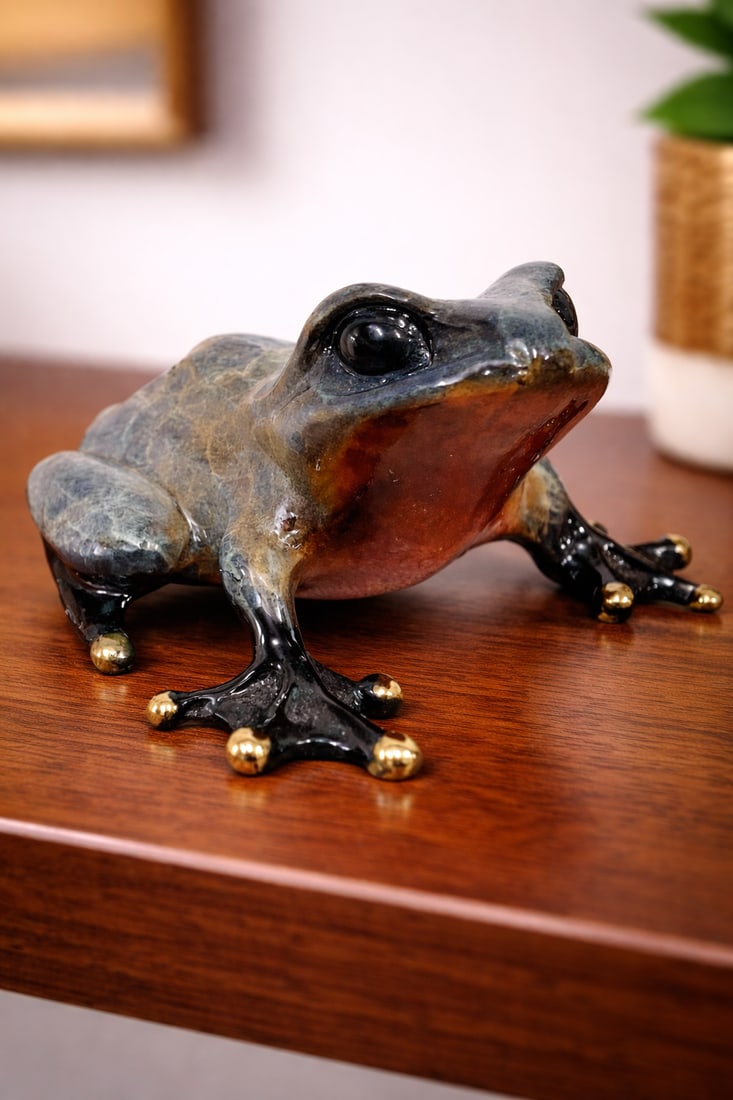TIM COTTERILL FROGMAN FROG SCULPTURE 3" (1 of 5)