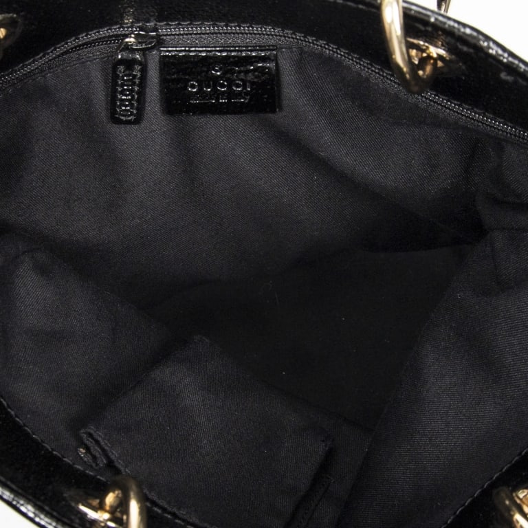 GUCCI SMALL ECLIPSE SHOPPING BLACK MONOGRAM BAG - 6