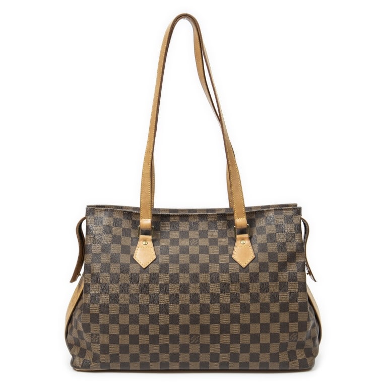 LOUIS VUITTON CENTENAIRE GM BROWN DAMIER EBENE BAG: Louis Vuitton Columbine Centenaire GM Brown Damier Ebene Golden Brass * COLOR: Brown * PRODUCTION CODE: AS0947 (Apr 1997) * INCLUDED: None AB * CONDITION: 41*28*15cm * (3cm = 1inch approximately) * Lu