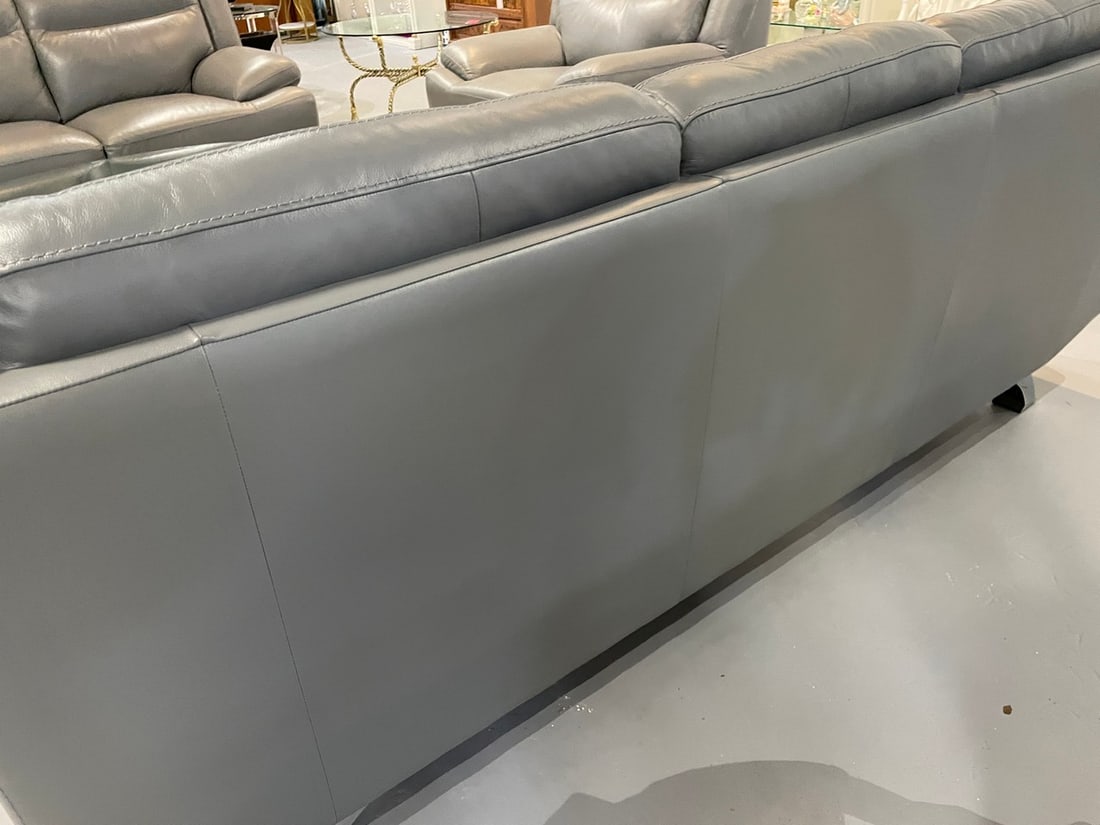 SOFIA VERGARA MODERN GRAY LEATHER SOFA 89" - 6