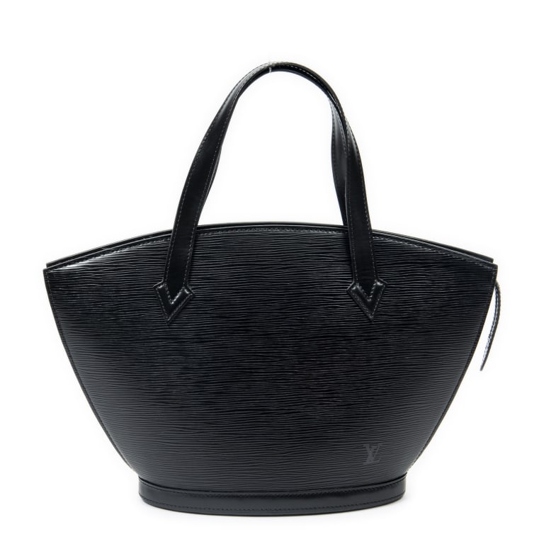 LOUIS VUITTON ST-JACQUES PM BLACK EPI BAG: Louis Vuitton St-Jacques PM Black Epi Golden Brass * COLOR: Black * PRODUCTION CODE: VI0956 (May 1996) * INCLUDED: None A * CONDITION: 23*24*10cm * (3cm = 1inch approximately) * Luxury bags