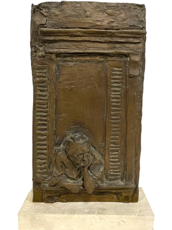 BURTON SILVERMAN “WAITING?? FIGURAL SCULPTURE 13" (1 of 5)