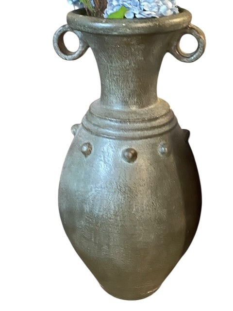 FLOOR POTTERY AMPHORA STYLE VASE TWIN HANDLES 36" (1 of 3)