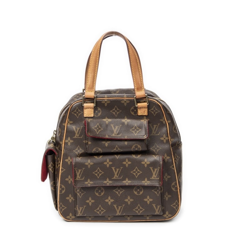 LOUIS VUITTON EXCENTRI-CITE BROWN MONOGRAM BAG: Louis Vuitton Excentri-Cite Brown Monogram Canvas Golden Brass * COLOR: Brown * PRODUCTION CODE: VI0073 (July 2003) * INCLUDED: None AB * CONDITION: 24*26*12cm * (3cm = 1inch approximately) * Luxury b