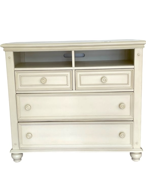 FRENCH COUNTRY IVORY DRESSER / STAND (1 of 9)