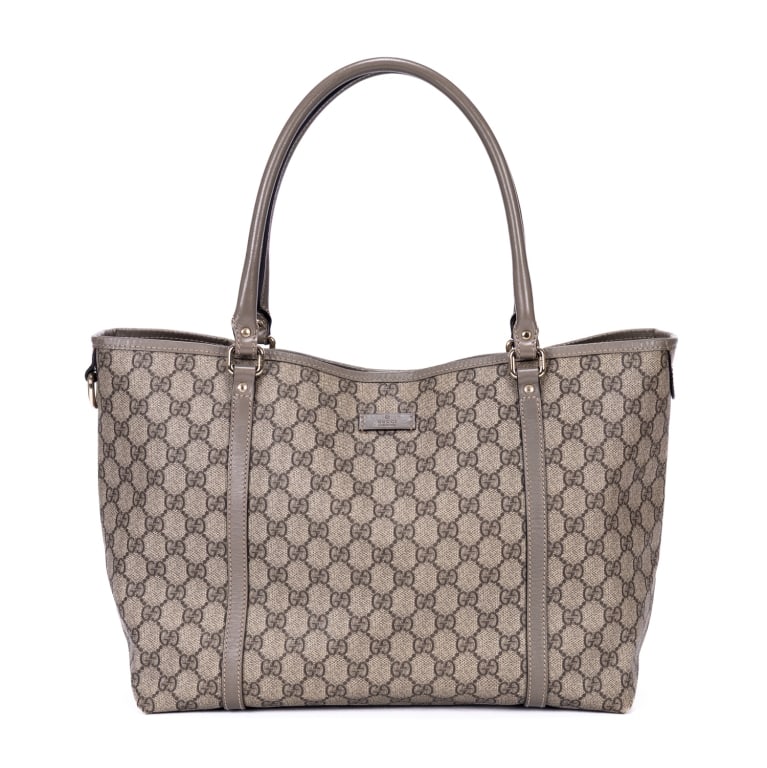 GUCCI JOY TOTE MEDIUM BEIGE SUPREME COATED BAG (1 of 11)