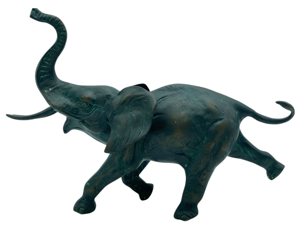 BRONZE ELEPHANT FIGURAL SCULPTURE 15" (1 of 5)