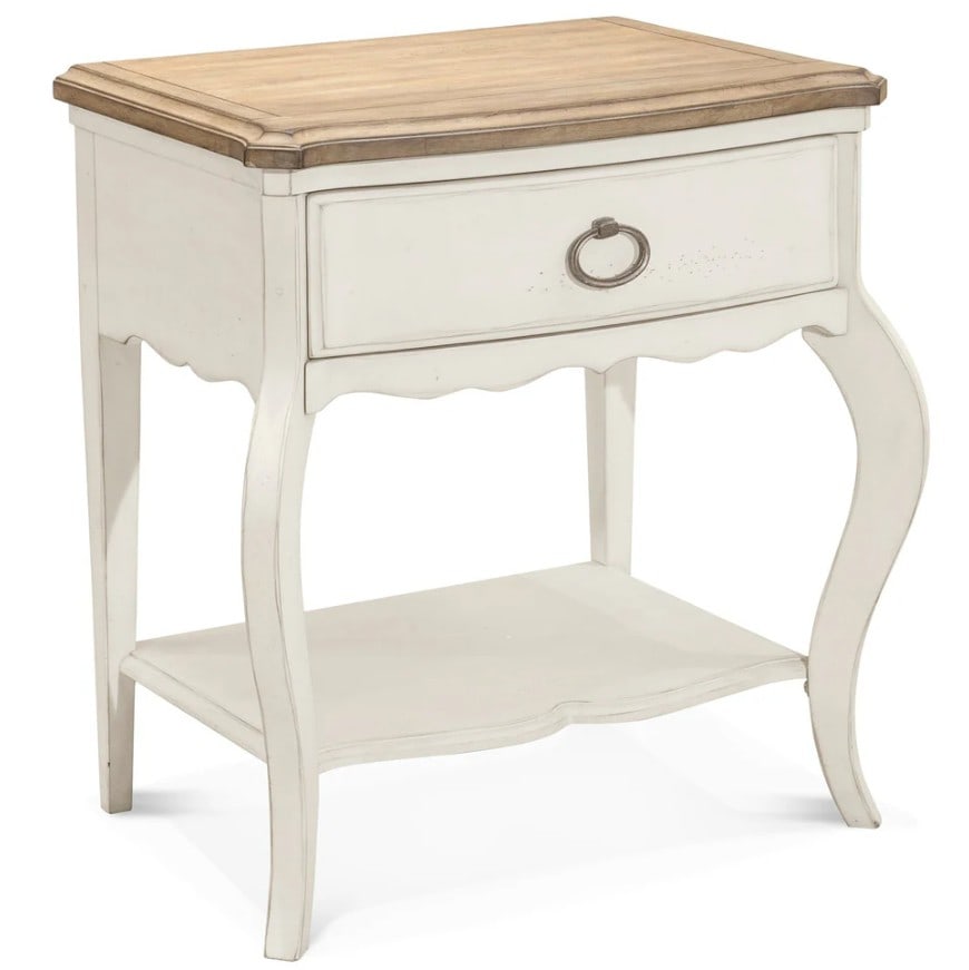 MILLBROOK LEG NIGHTSTAND BY PANAMA JACK 28": ****for competitive shipping options please go to www.dejavuauctionshipping.com -MILLBROOK LEG NIGHTSTAND BY PANAMA JACK -28" X 26" X 18" APPROX -This charming Millbrook leg nightstand by Panama Jack