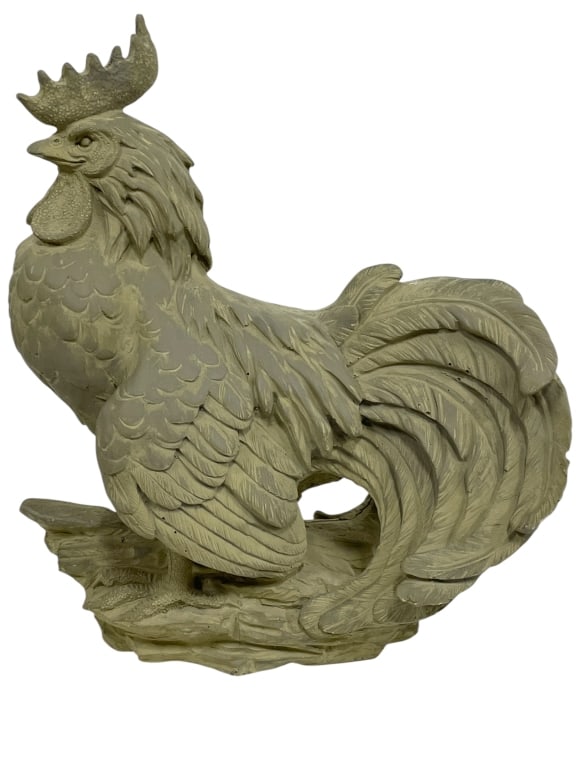 FARMHOUSE ROOSTER FIGURAL SCULPTURE 15" (1 of 5)