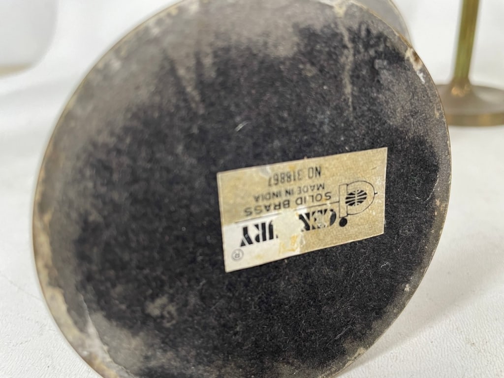 6 CENTURY SOLID BRASS CANDLESTICKS 10" - 8