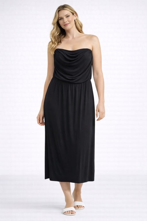 NEW STRAPLESS LONG JERSEY DRESS WEST KAI L XL: For ALTERNATE shipping quote or LOCAL PICK-UP DETAILS, please visit www.dejavuauctionshipping.comBy bidding on this listing, you understand and agree to be bound by the terms and conditions of DejaVu