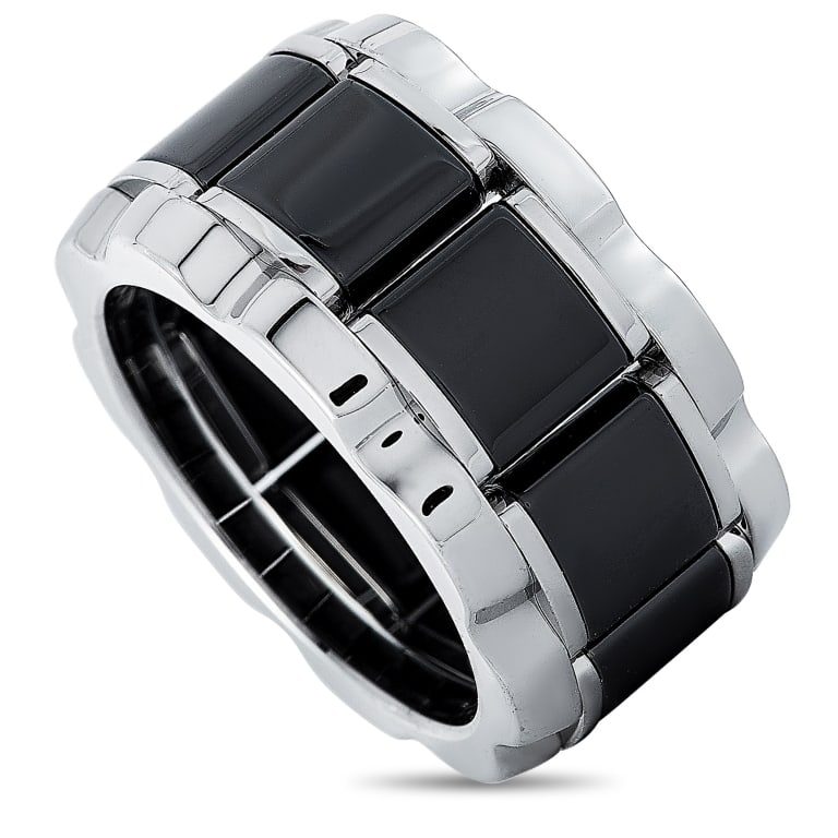 TAG HEUER STEEL CERAMIC .007CT DIAMOND RING 5 (1 of 7)